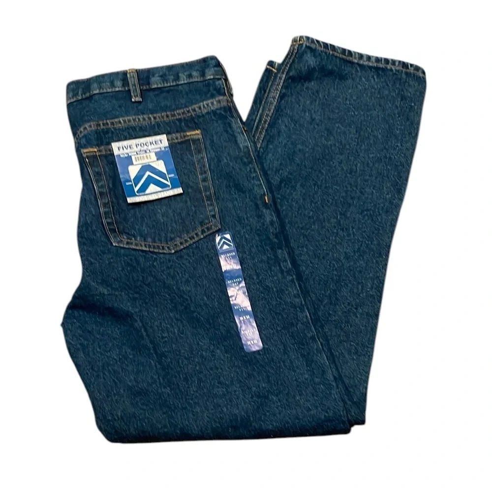 Cogimex Full‎ Blue Original Jeans Relaxed Fit Straight Leg Jeans 36x32